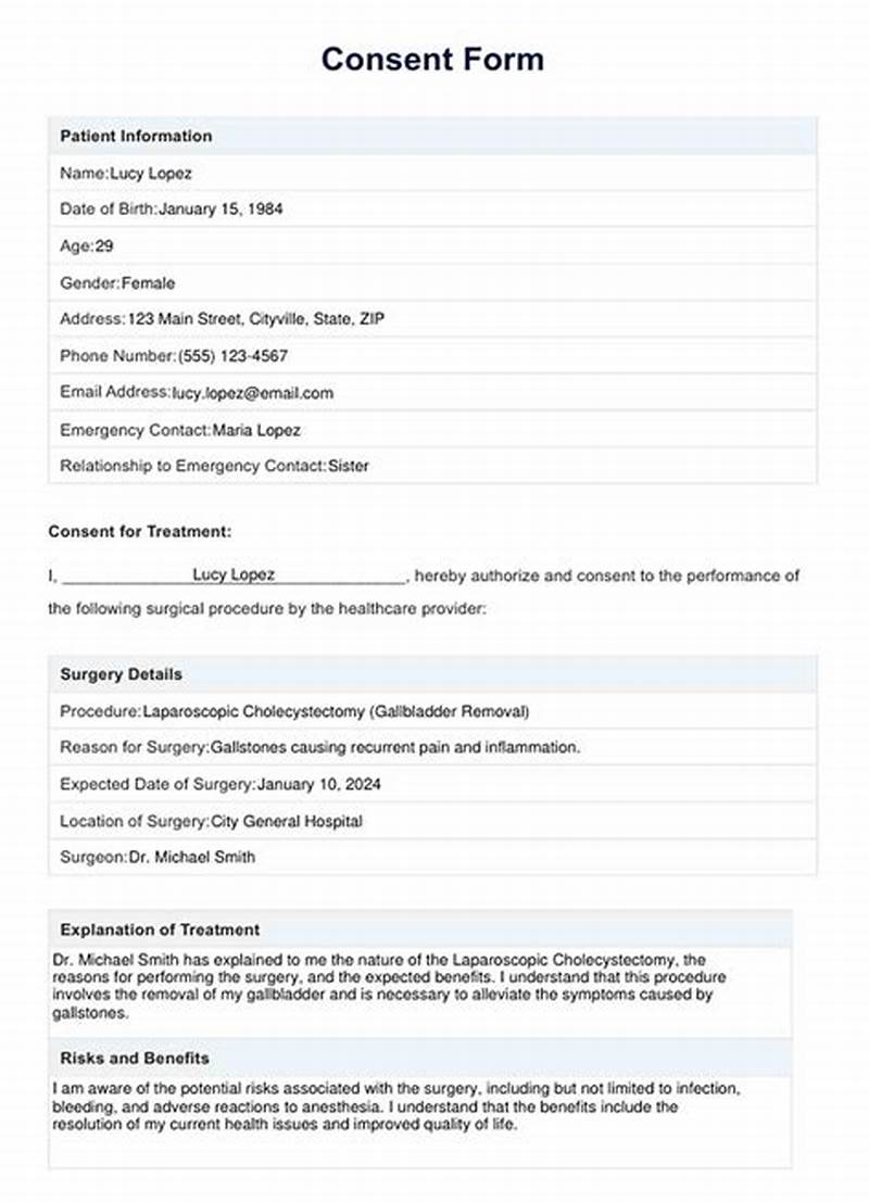 Consent Form Examples