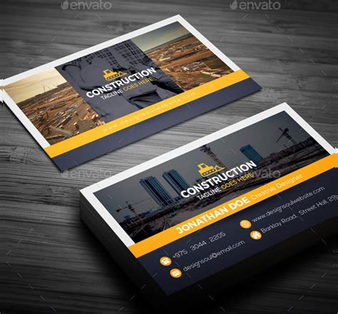 Construction Business Card Templates