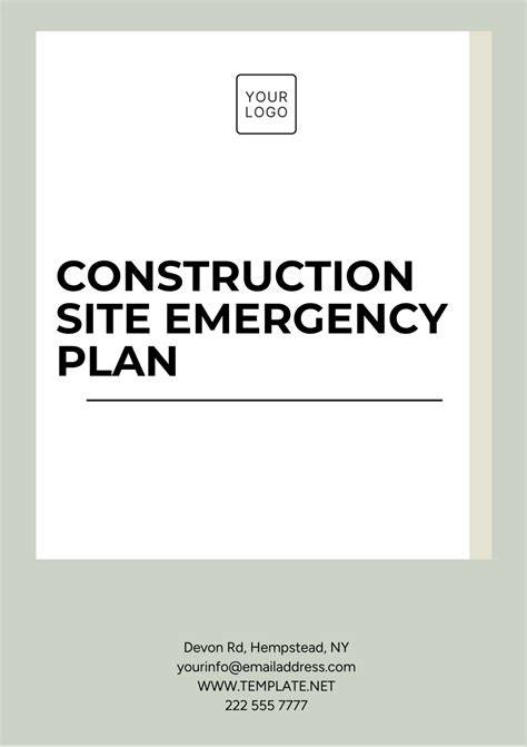 Construction Site Template Free
