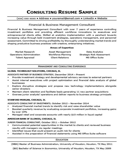 Consultant Resume Templates