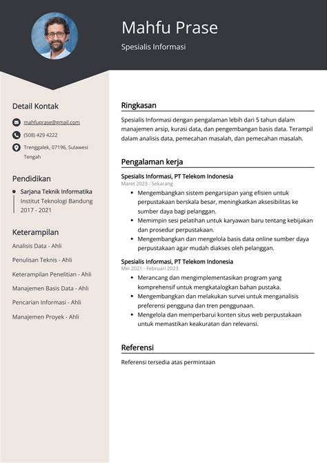 Contoh Informasi Kontak