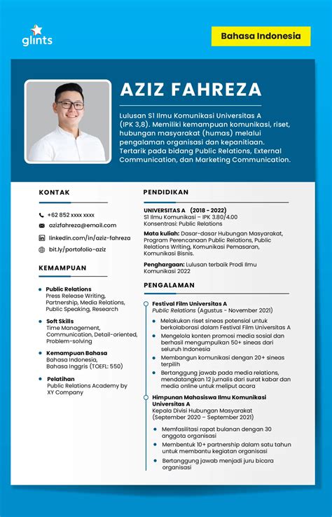 Contoh Template Resume