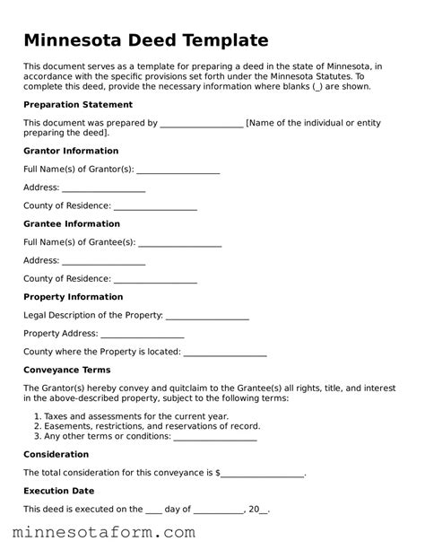 Contract For Deed Template Minnesota