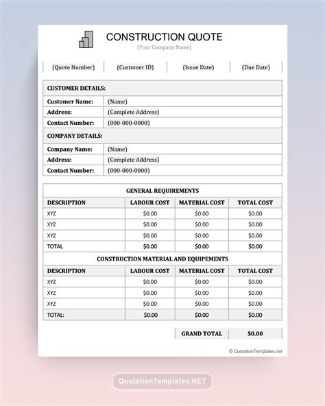 Contractor Quote Template
