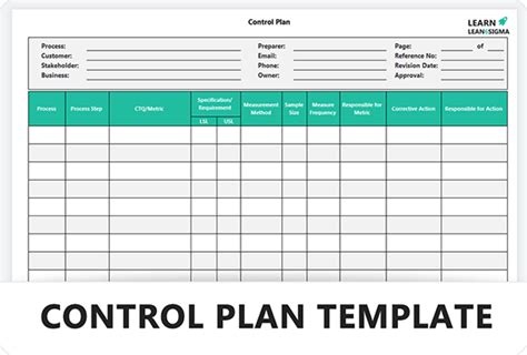 Control Plan Template