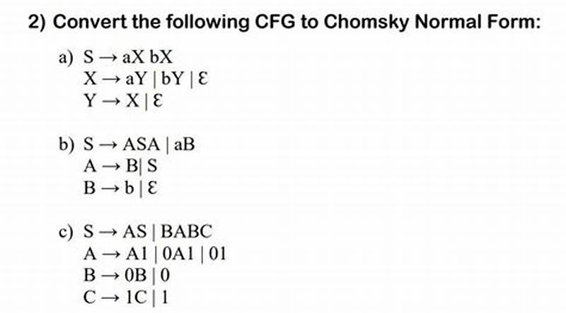 Convert Cfg To Chomsky Normal Form
