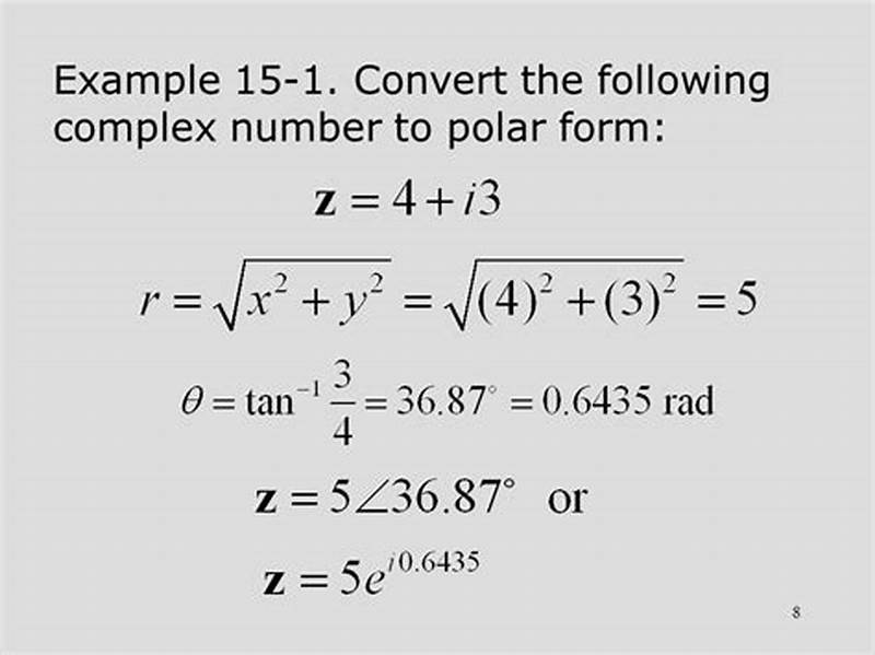 Convert Complex Number Into Polar Form