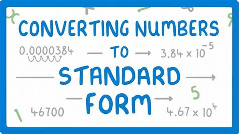 Convert Numbers Into Standard Form