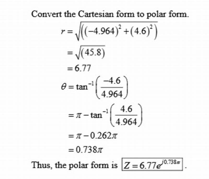 Convert Polar Form To Cartesian Form