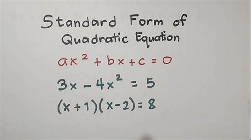 Convert Quadratic Function To Standard Form