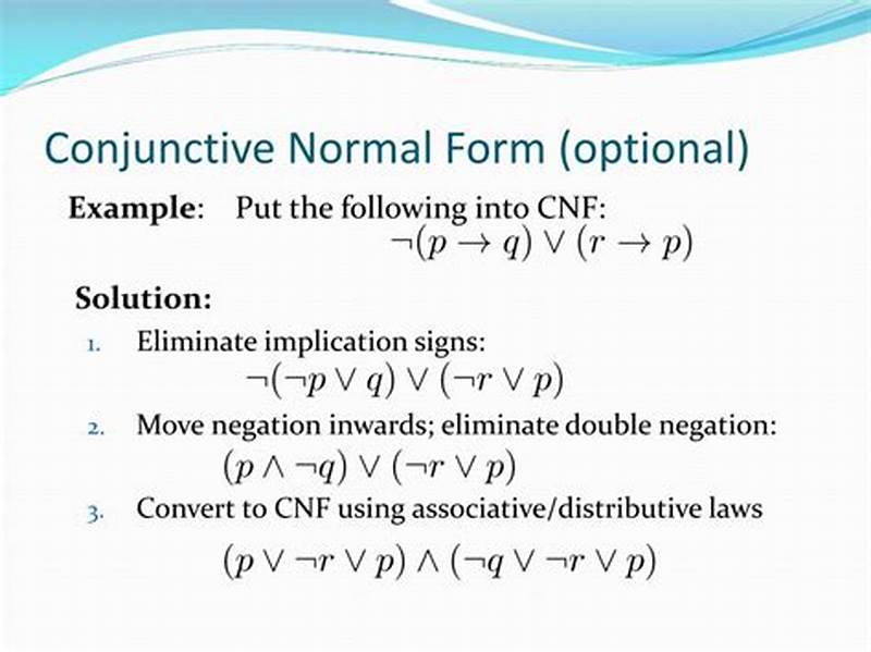 Convert To Conjunctive Normal Form