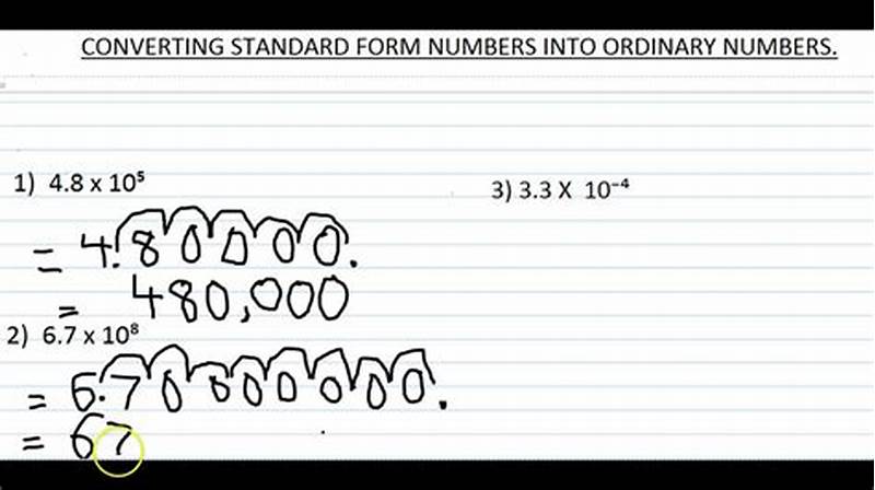Converting Standard Form To Ordinary Numbers