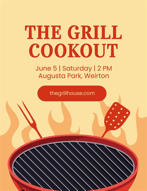 Cookout Flyer Template Free
