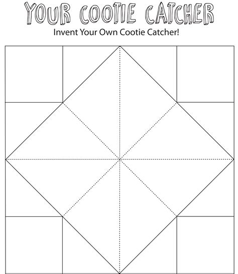Cootie Catcher Template