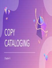 Copy Cataloging Definition