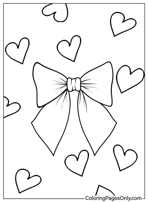 Coquette Bow Coloring Page Printable