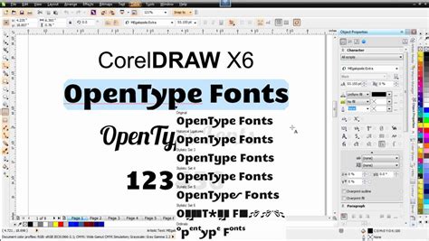Corel Draw X6 font management