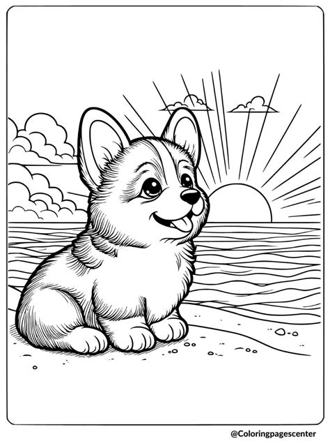 Corgi Printable Coloring Pages