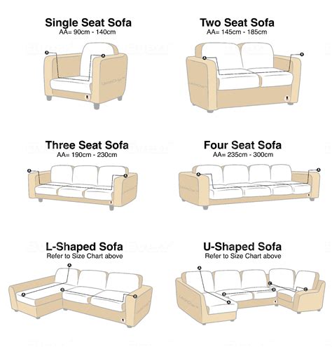 Couch Sizes Chart