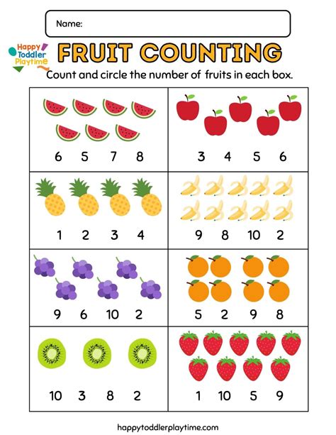 Counting Printables For Kindergarten