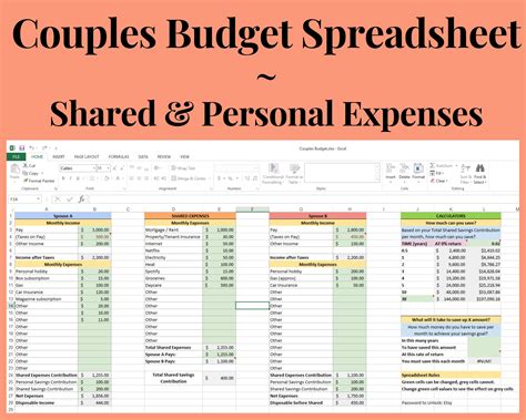 Couple Budget Template