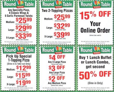 Coupons For Round Table Pizza Printable