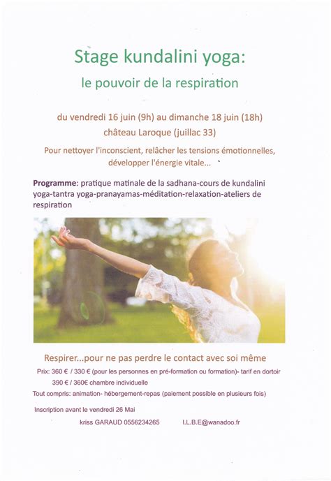 Cours de Kundalini-yoga, accompagnement personnel à L'Isle-Arné