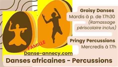 Cours et Spectacles Danse Percussions à Pringy