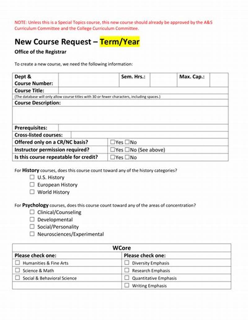 Course Request Form