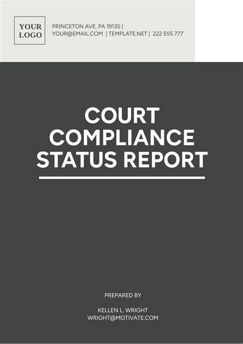 Court Status Report Template For Probate Cases In Washington State