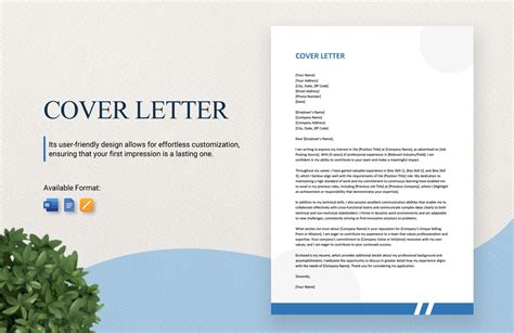 Cover Letter Template For Pages