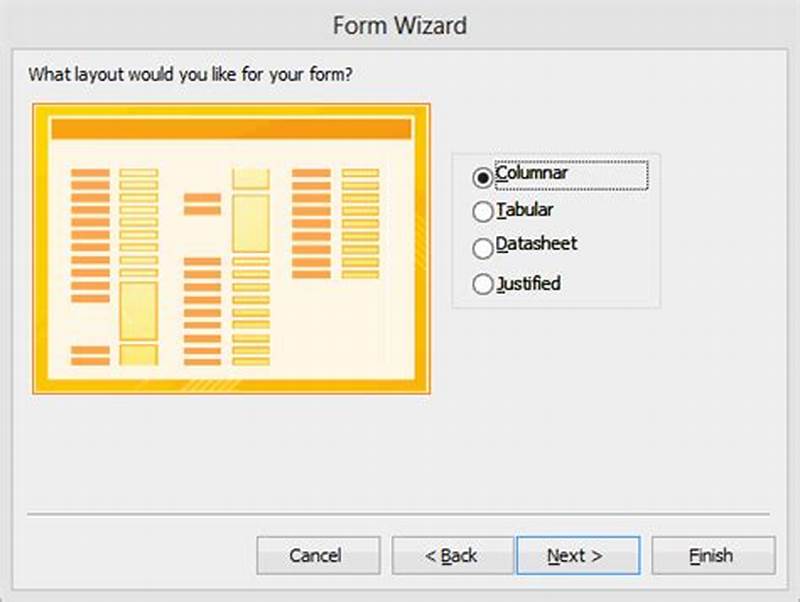 Create A New Form Using Form Wizard
