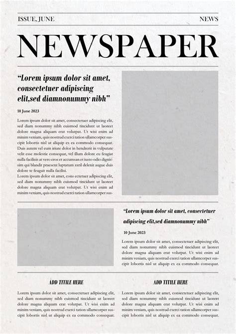 Create A Newspaper Template