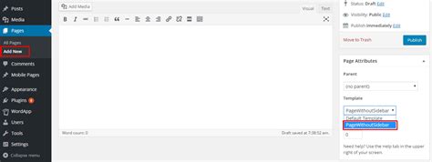Create A Page Template In Wordpress