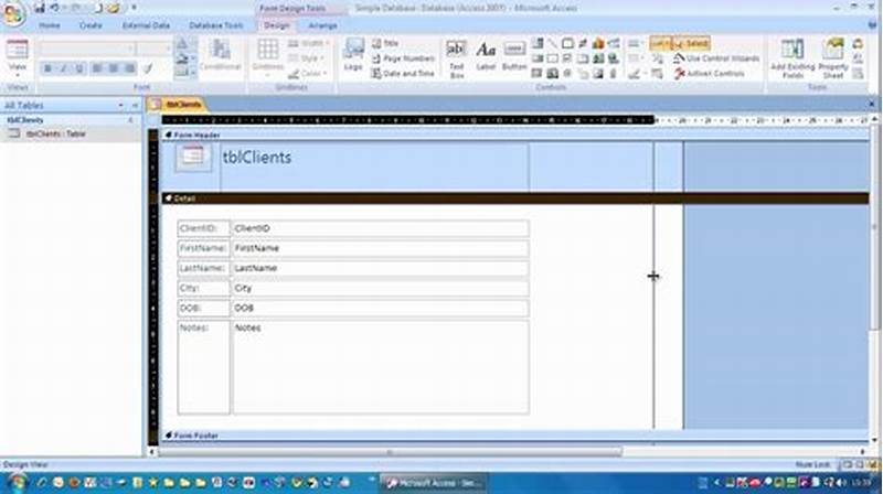 Create A Simple Form In Access