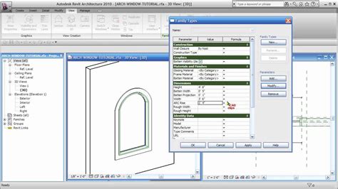 Create A Type Catalog In Revit Family Editor