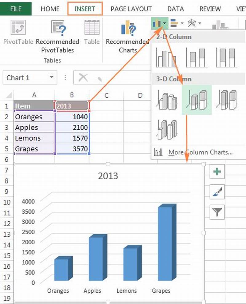 Create Chart In Excel With 2 Columns