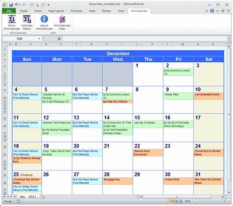 Create Custom Calendar In Excel