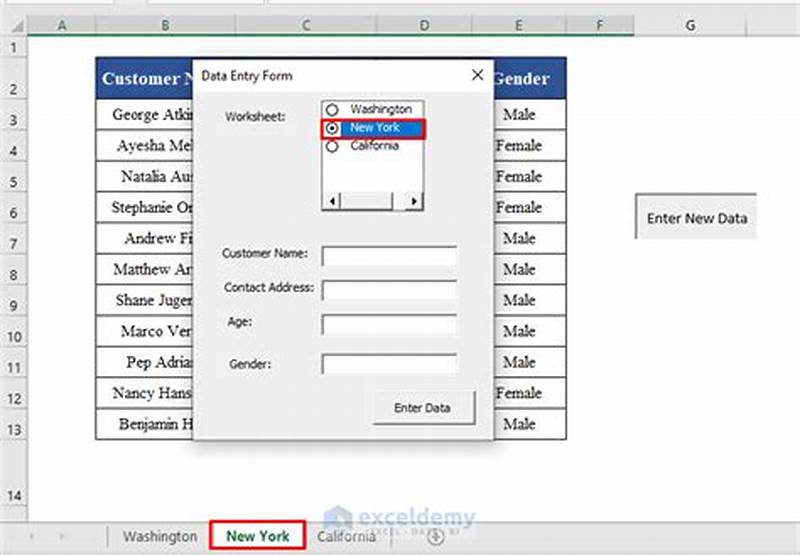 Create Data Entry Form In Excel Vba