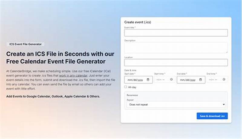 Create Ics File Google Calendar