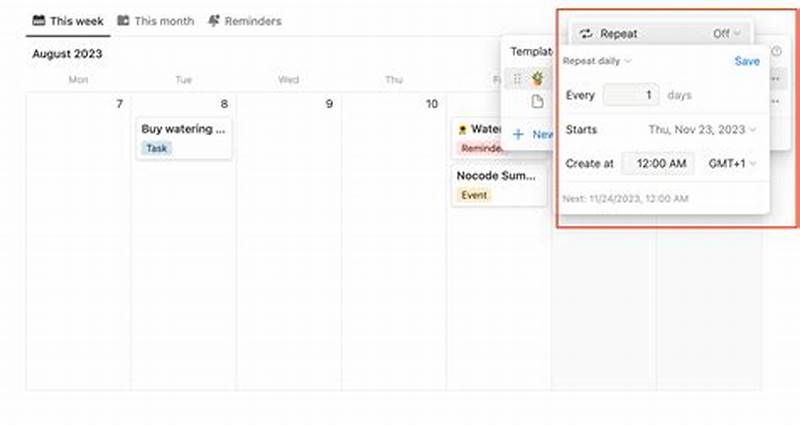 Create Recurring Events In Notion Calendar