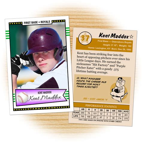 Create Your Own Baseball Card Catalog In Excel
