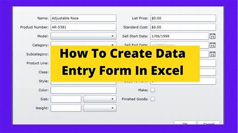 Creating A Data Entry Form In Excel