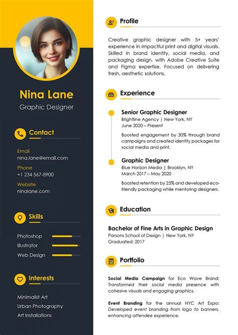 Creative Cv Template Free