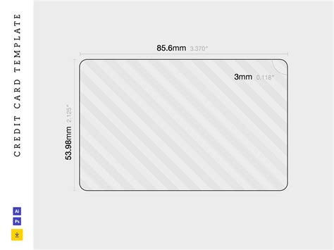 Credit Card Dimensions Template