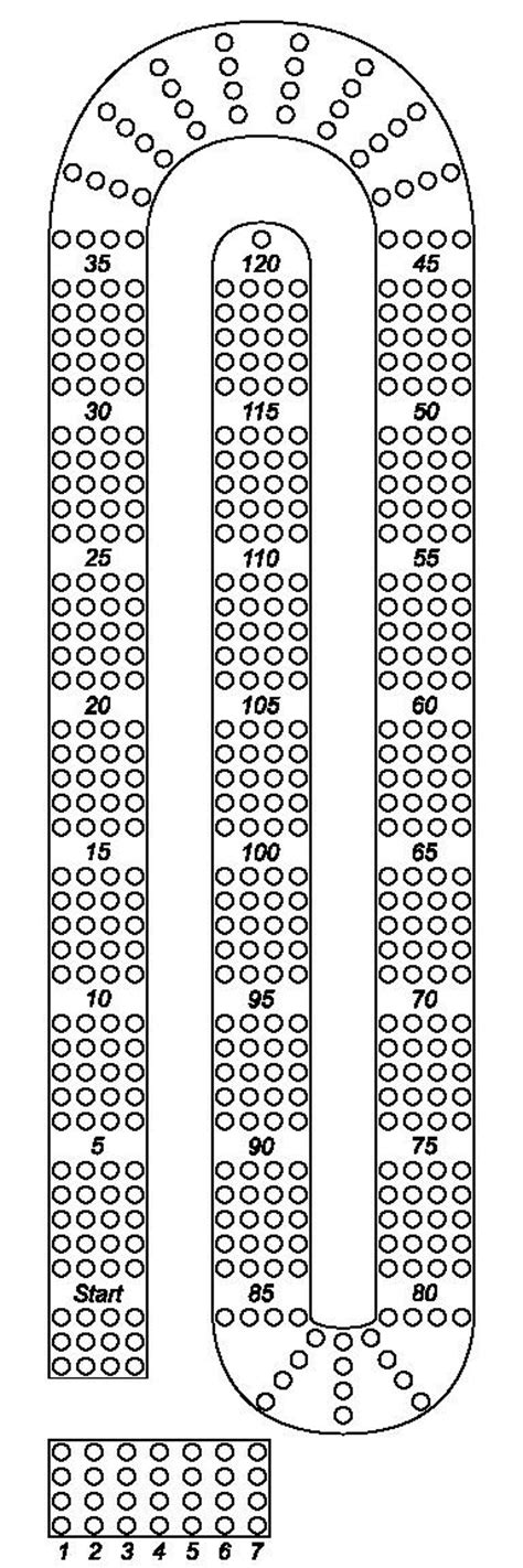Cribbage Board Templates Metal