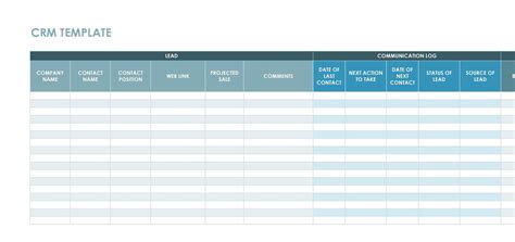 Crm Template Excel Free Download