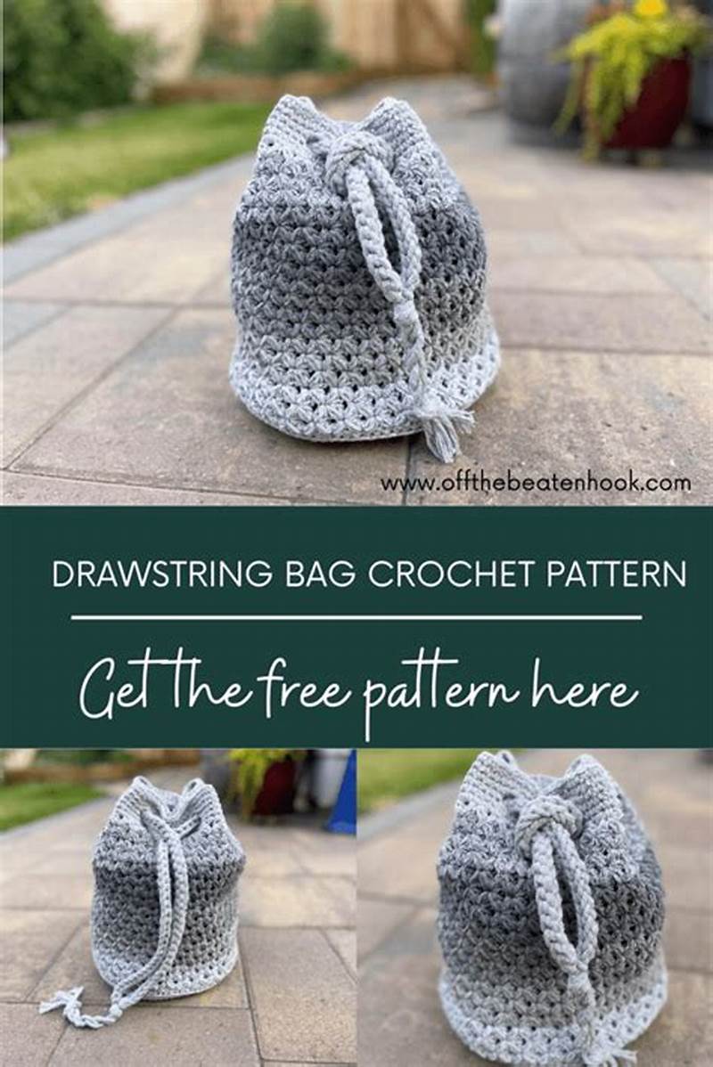Crochet Drawstring Bag Pattern