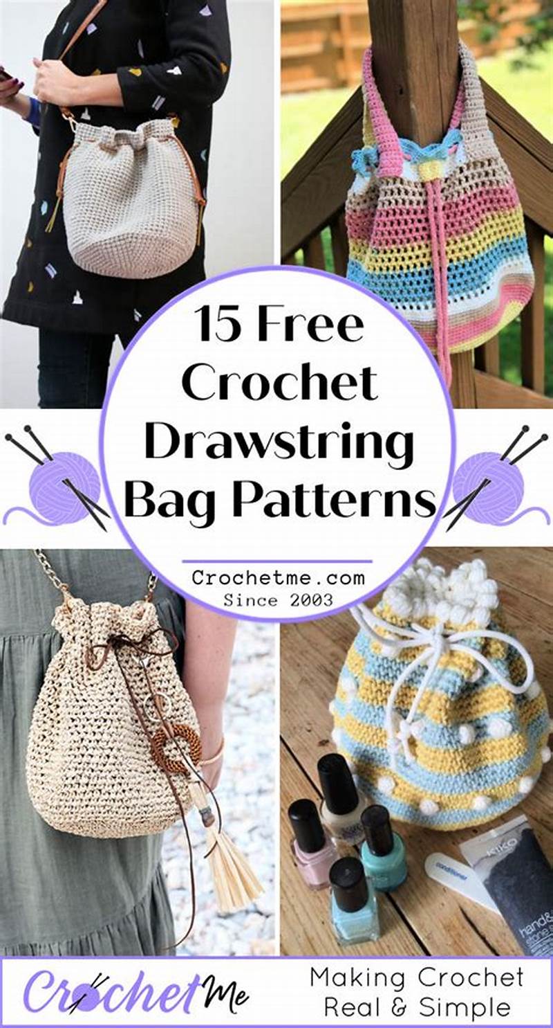 Crochet Drawstring Bag Pattern Free
