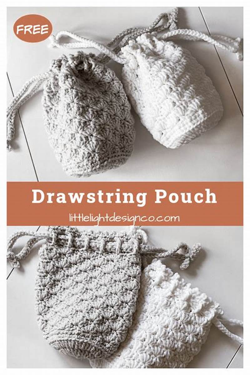Crochet Drawstring Pouch Free Pattern